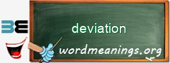 WordMeaning blackboard for deviation